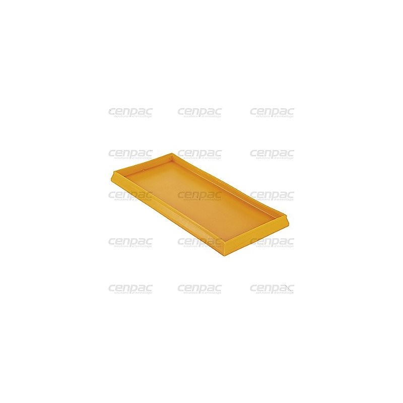 Bac de retention jaune 35l - 1230x570x70mm - pehd - pour rayonnage prospace+ - un bac