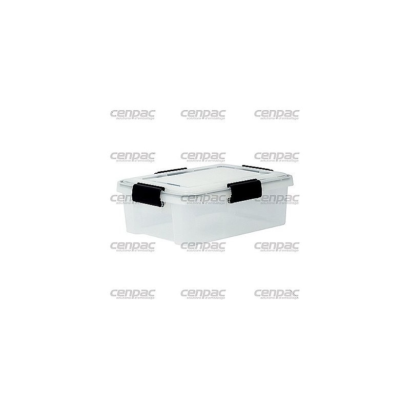 Bac de rangement 20l - pp transparent - 390x290x260 - 1 colis de 4 bacs